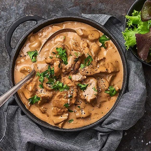 A pot of stroganoff on its sixth outing